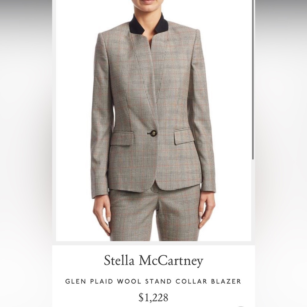 Stella McCartney glen plaid blazer